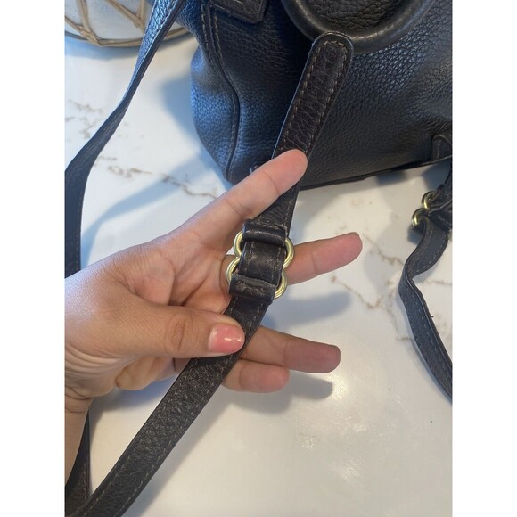 VINTAGE COACH BACKPACK BROWN PEBBLE LEATHER LUXURY SONOMA DRAWSTRING - Picture 11 of 15